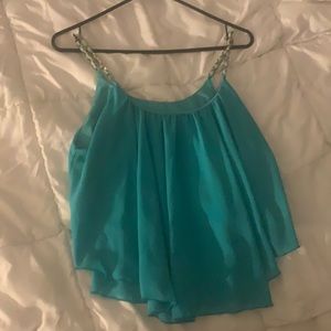 Blue green tank top